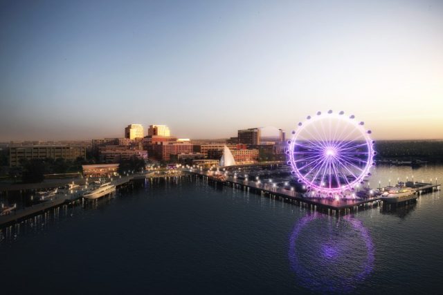 Waterfront view from pier