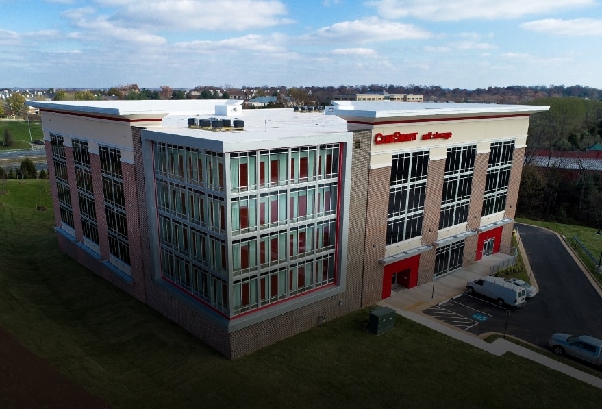 Commonwealth Self Storage aerial shot